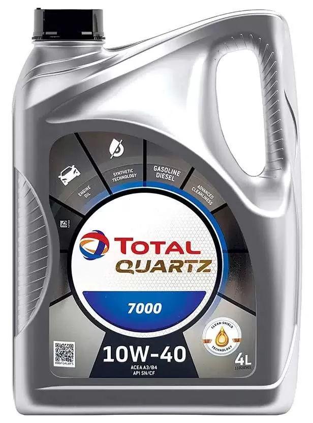 Total QUARTZ 7000 10W-40 Масло моторное, Полусинтетическое, 4 л