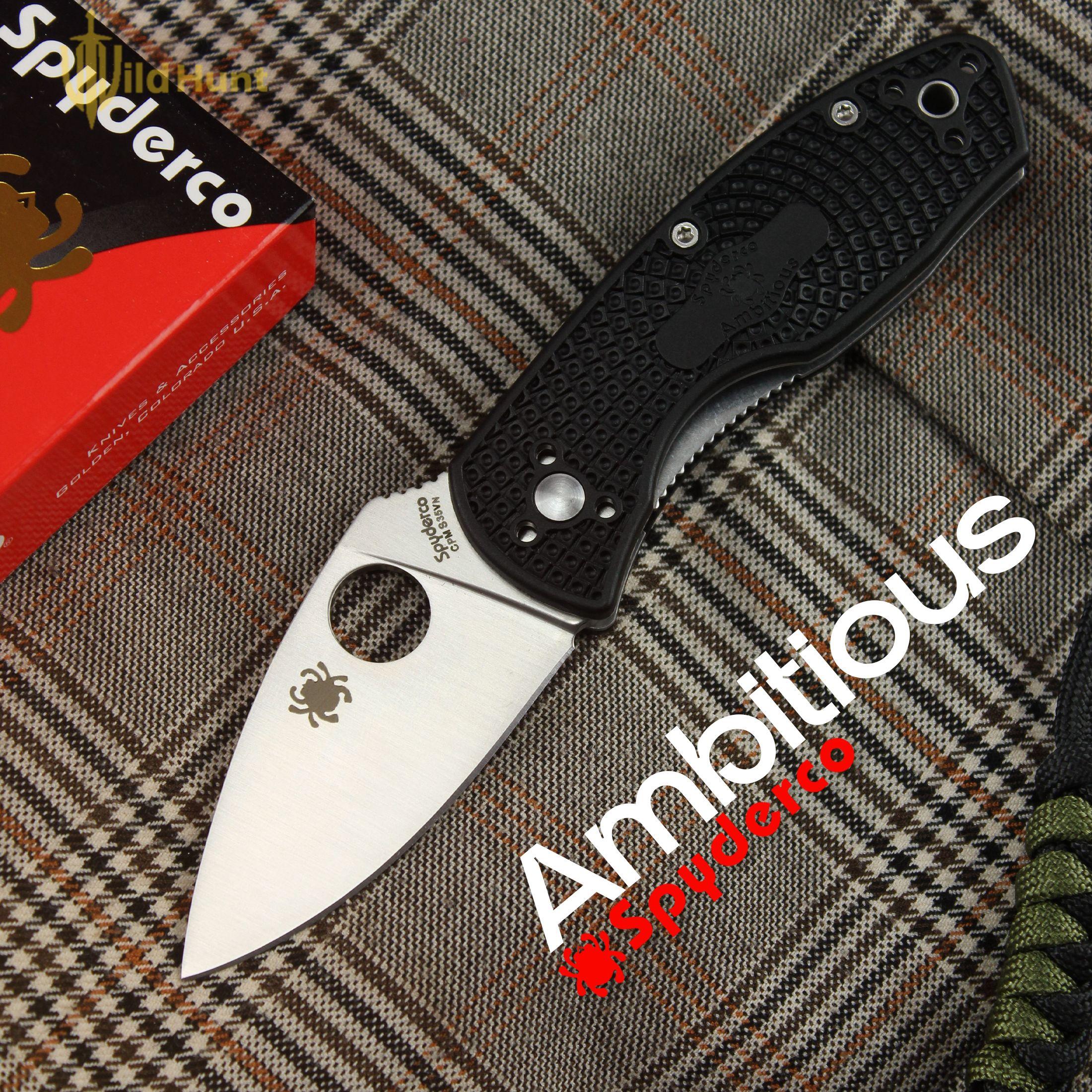 Туристический складной нож Spyderco Ambitious Black