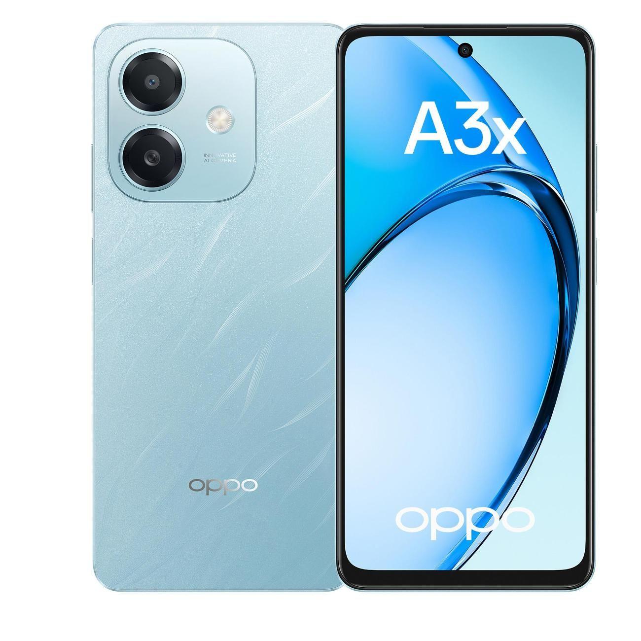 OPPO Смартфон A3x 4/128GB Ocean Blue 4/128 ГБ, лазурный