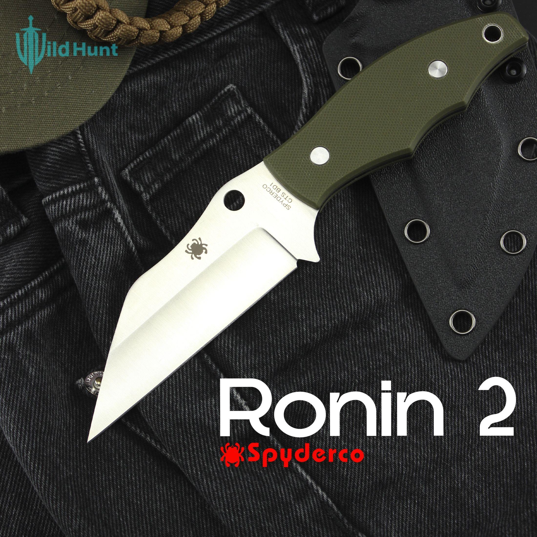 Тактический нож Spyderco Ronin 2 Хаки с фиксированным клинком