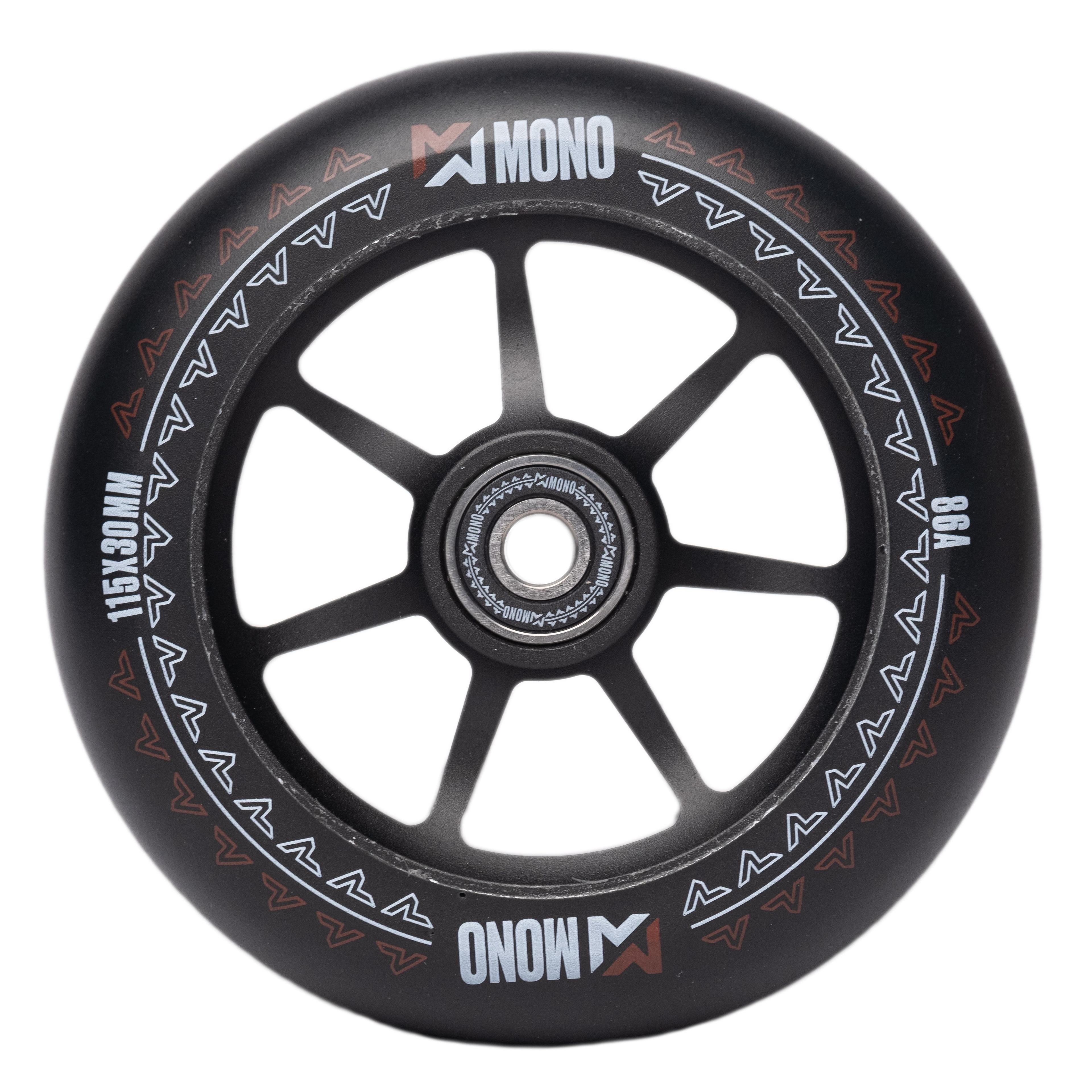 Колесо для самоката Mono Spocked Wheel 115x30mm 86A (1шт) black core, black pu