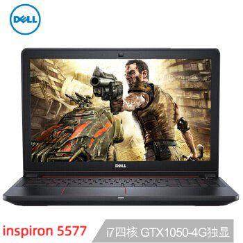 Dell inspiron 5577 Игровой ноутбук 15.6", Intel Core i7-7700HQ, RAM 16 ГБ, SSHD, NVIDIA GeForce GTX 1050 (4 Гб), Windows Pro, черный, Английская раскладка