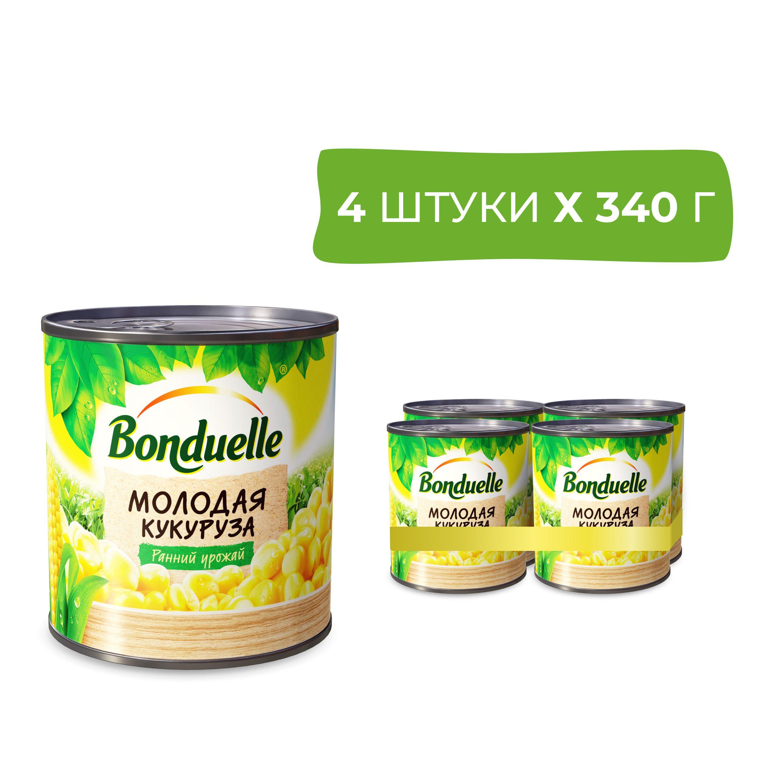 Кукуруза Bonduelle молодая, 340 г х 4 шт