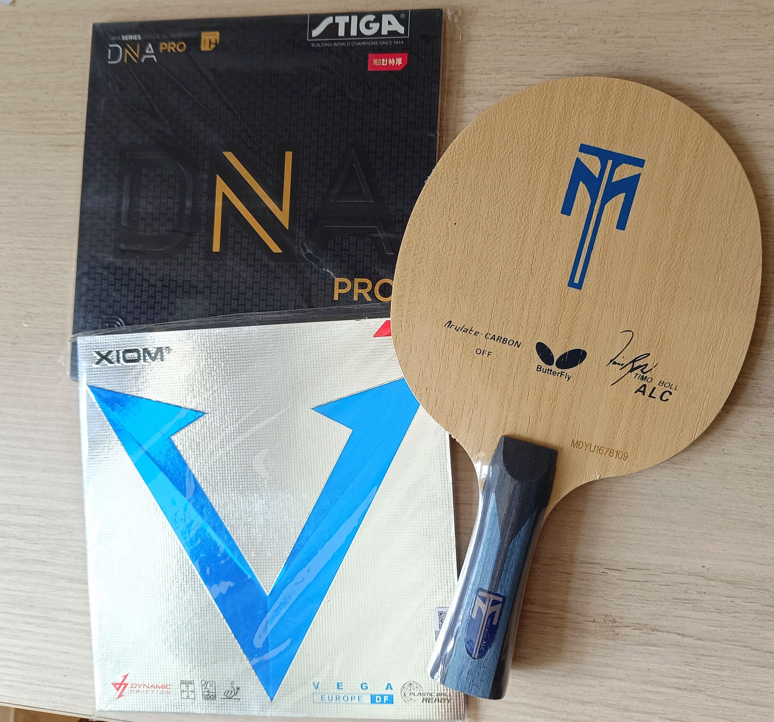 Butterfly Timo Boll ALC + Stiga DNA Pro H + Xiom Vega Europe DF (Атакующая ракетка для настольного тенниса)