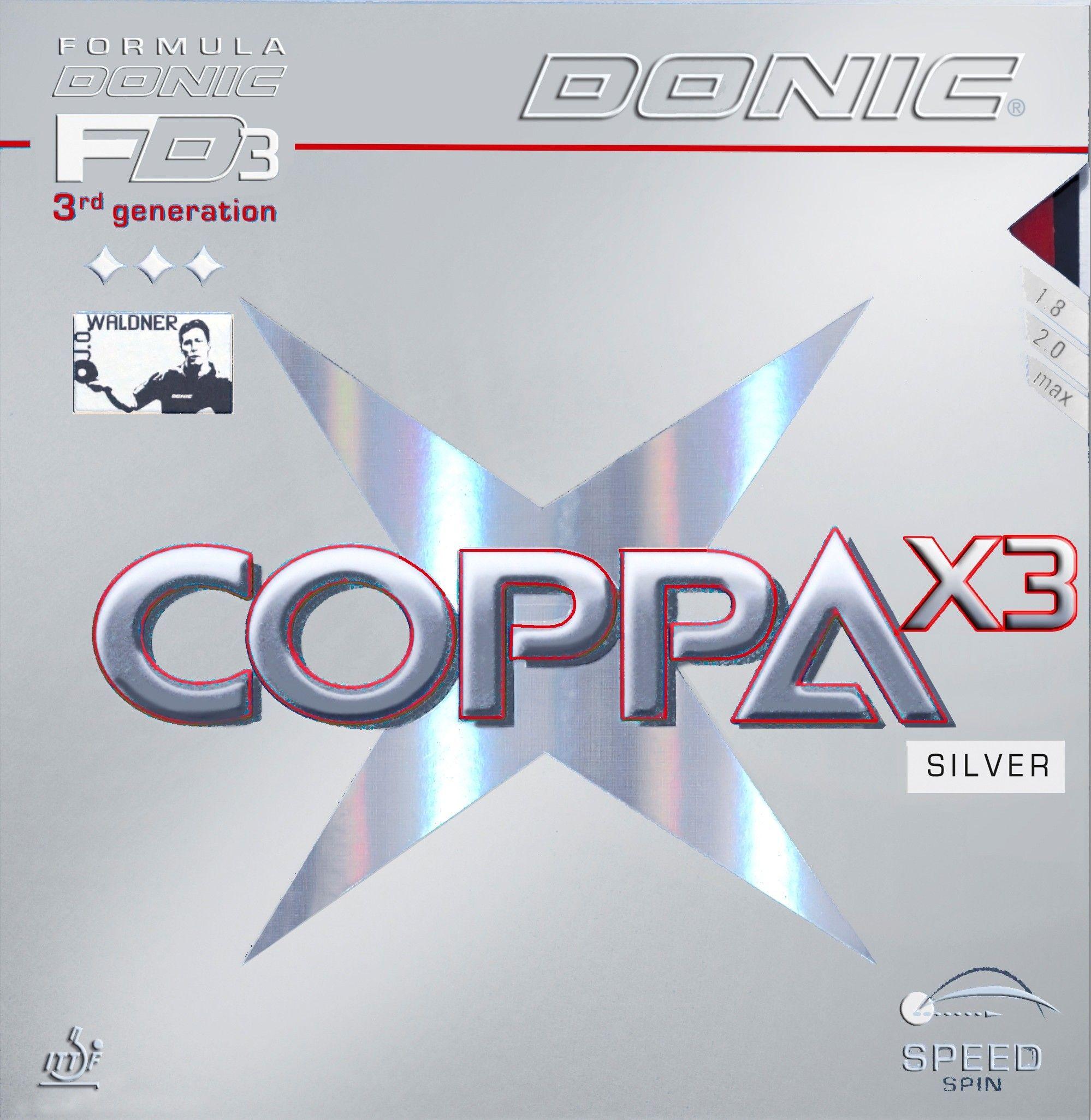 Накладка для ракетки Donic Coppa X3 Silver 1.8 red