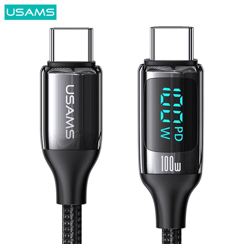 USAMS U78, Кабель для зарядки Type-C - Type-C ( USB-C ), с дисплеем