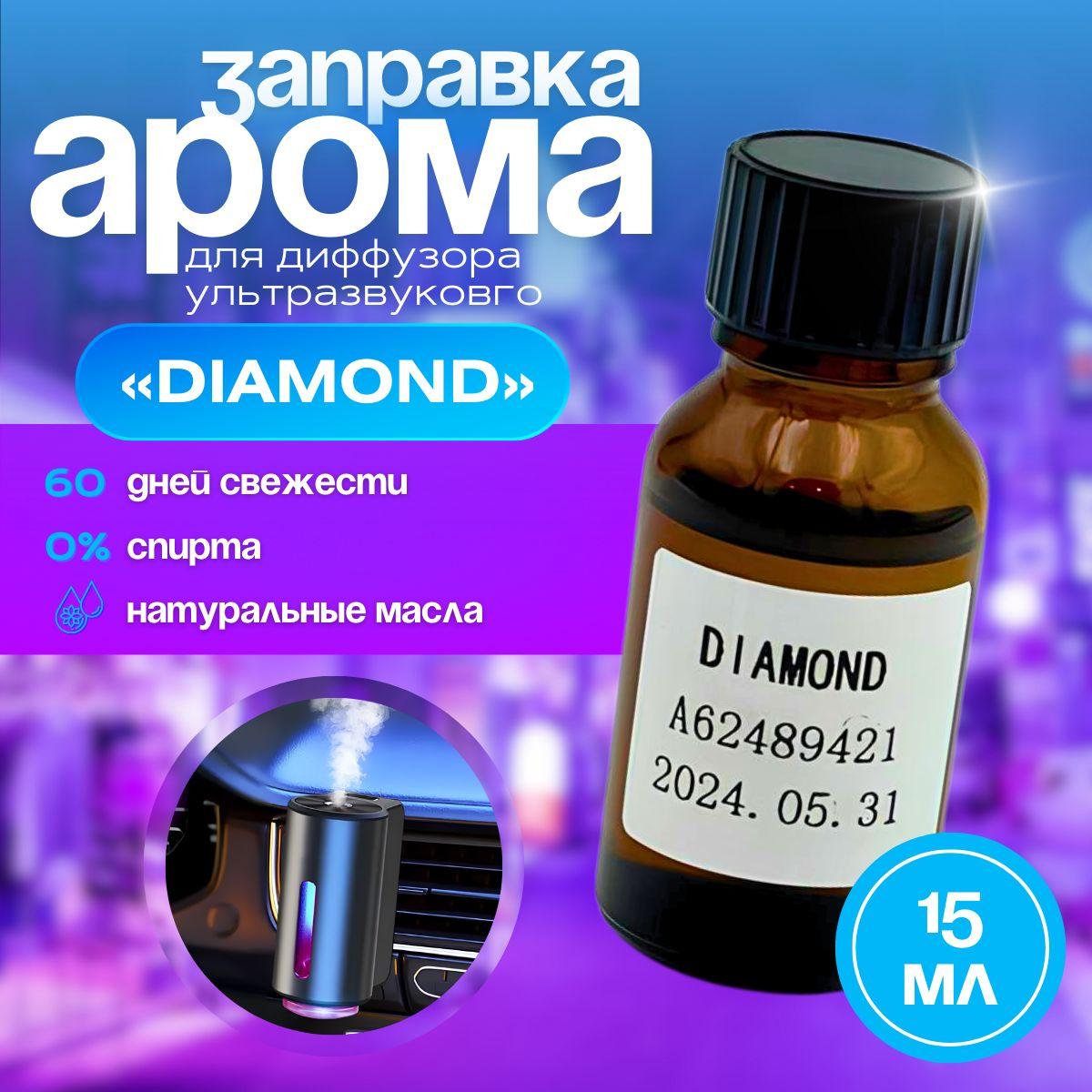 iaa AROMA Ароматизатор автомобильный, Diamond заправка, сменный флакон для диффузора ультразвукового, 15 мл