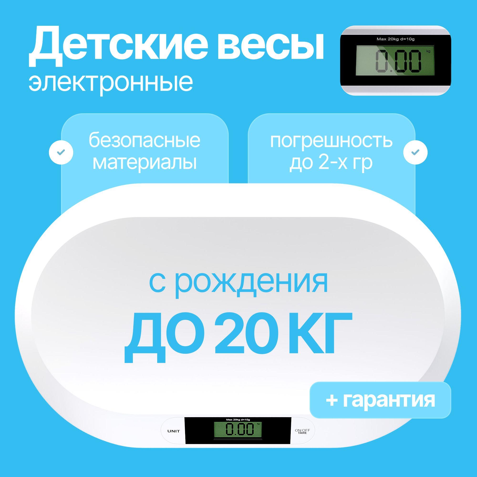 Весы детские электронные для взвешивания новорожденных детей до 25кг / Медицинские для ребенка