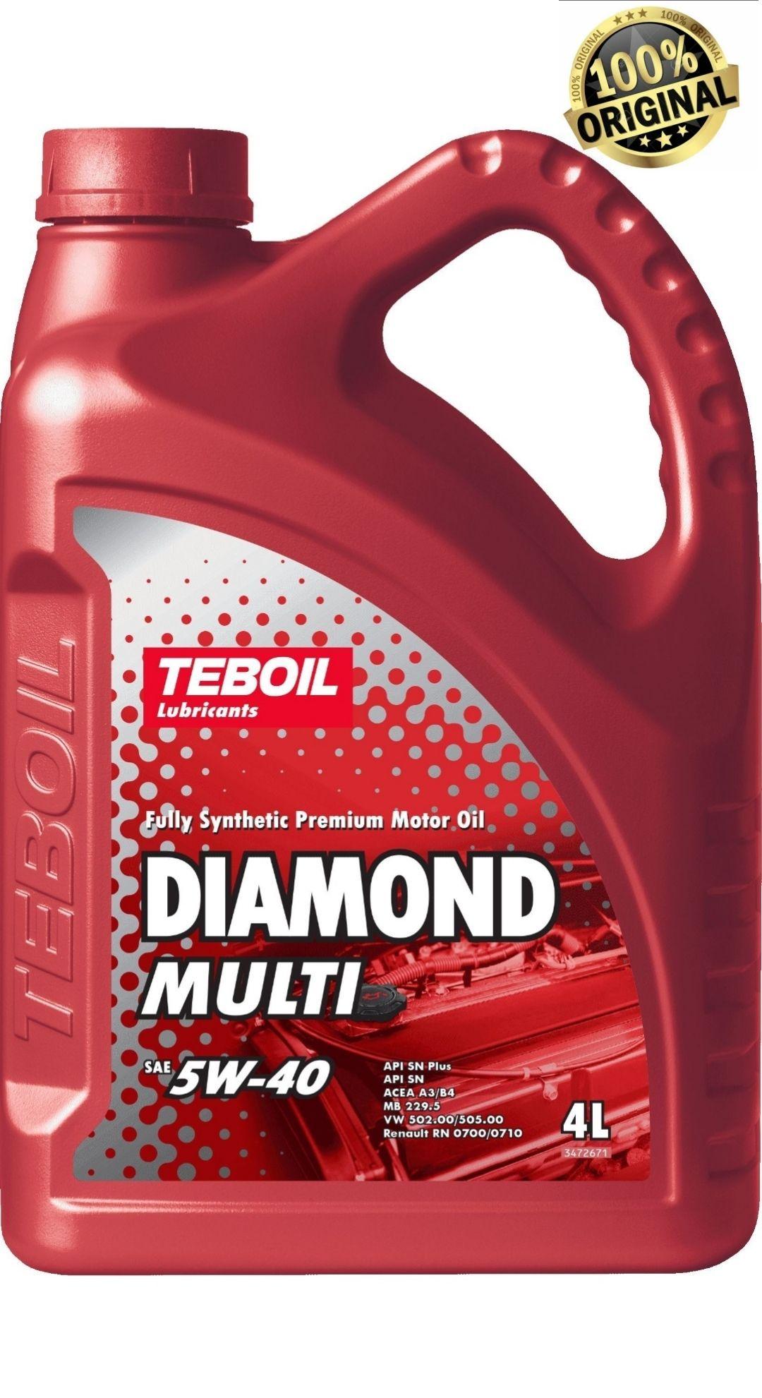 TEBOIL 5W-40 Масло моторное, Синтетическое, 4 л