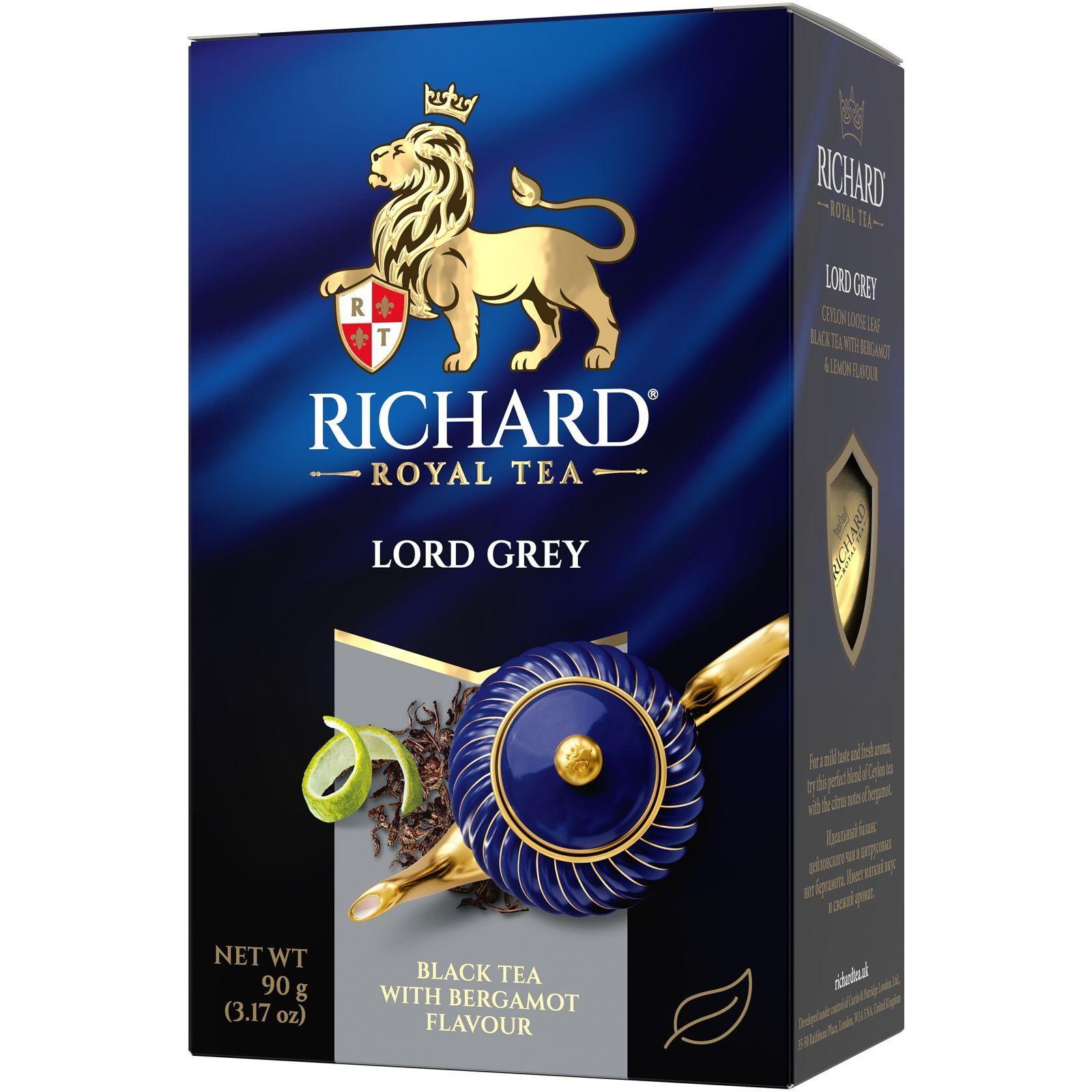 Чай листовой чёрный Richard Lord Grey, 180 г