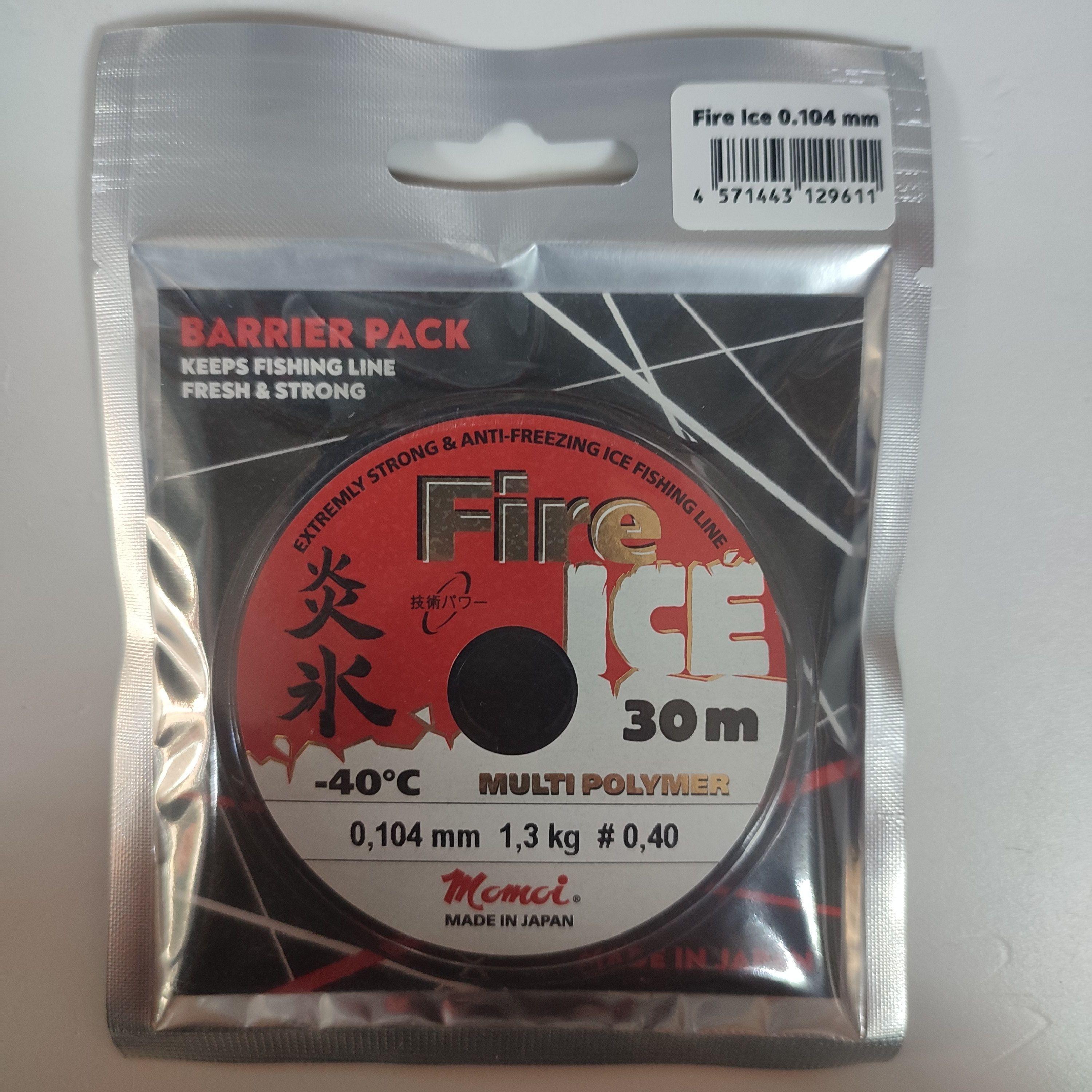 Леска Fire Ice 0,104 мм, 1,3 кг, 30 м, красная, Barrier Pack