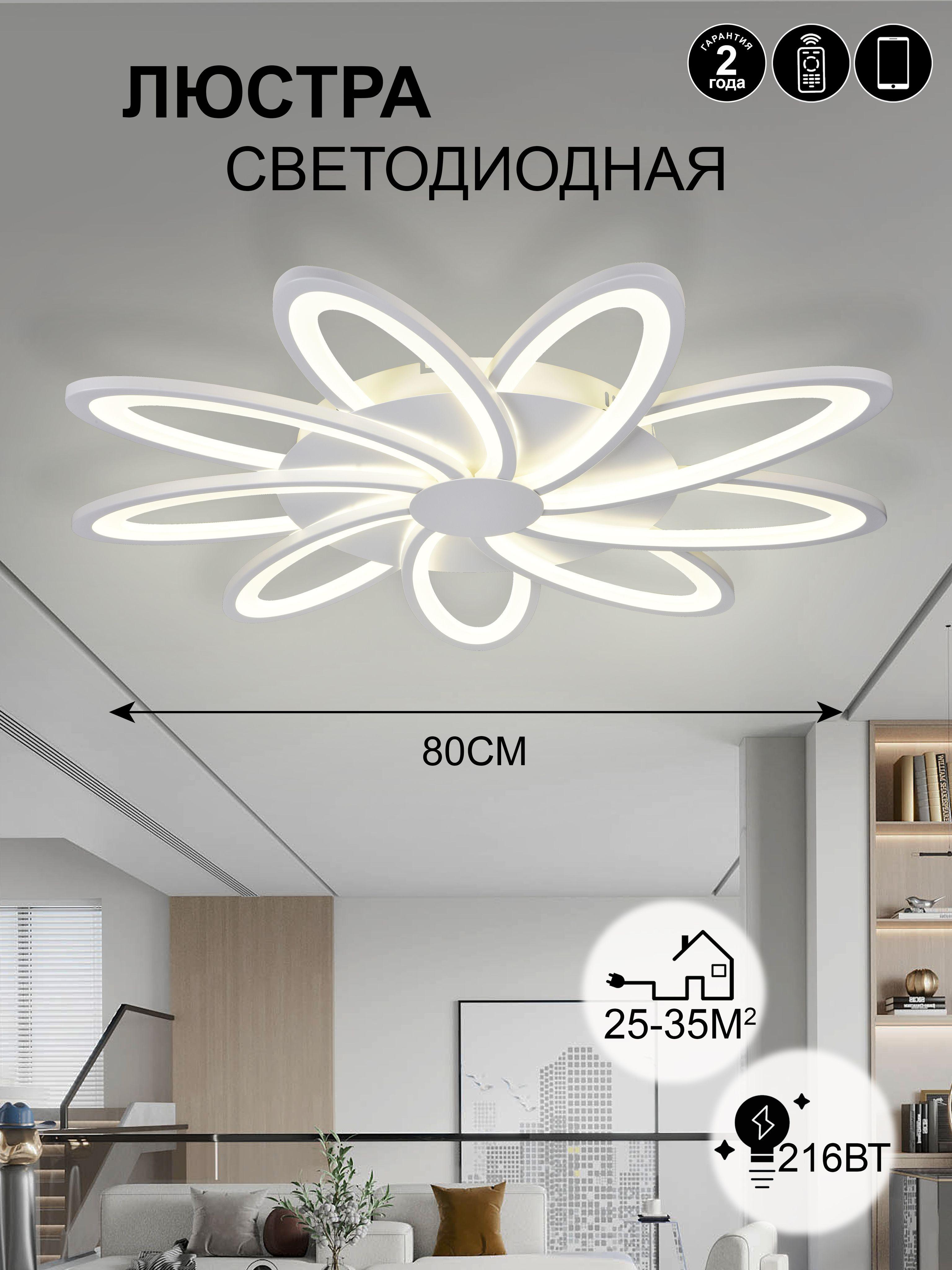 AINE LIGHT Люстра потолочная, LED, 216 Вт