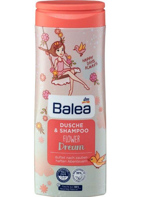 Balea Dusche & Shampoo Flower Dream -гель для душа и шампунь Цветочная мечта, детский 300 мл