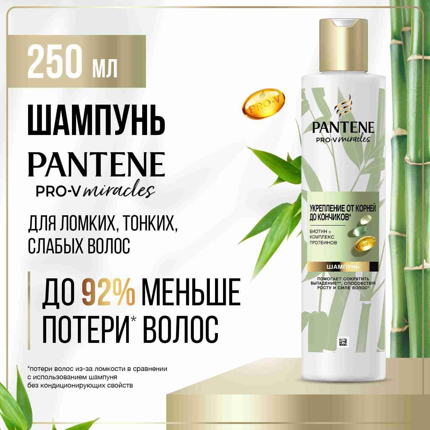 PANTENE Шампунь для волос женский Pro-V Miracles Укрепление от корней до кончиков 250мл