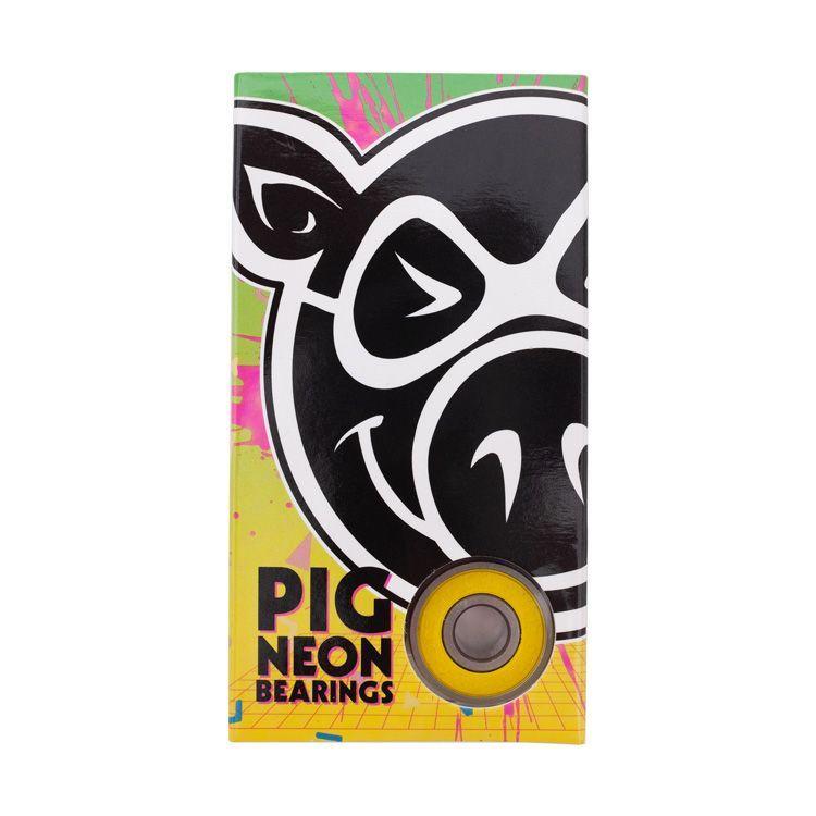 Подшипники для скейтборда, лонгборда, самоката Pig neon bearings