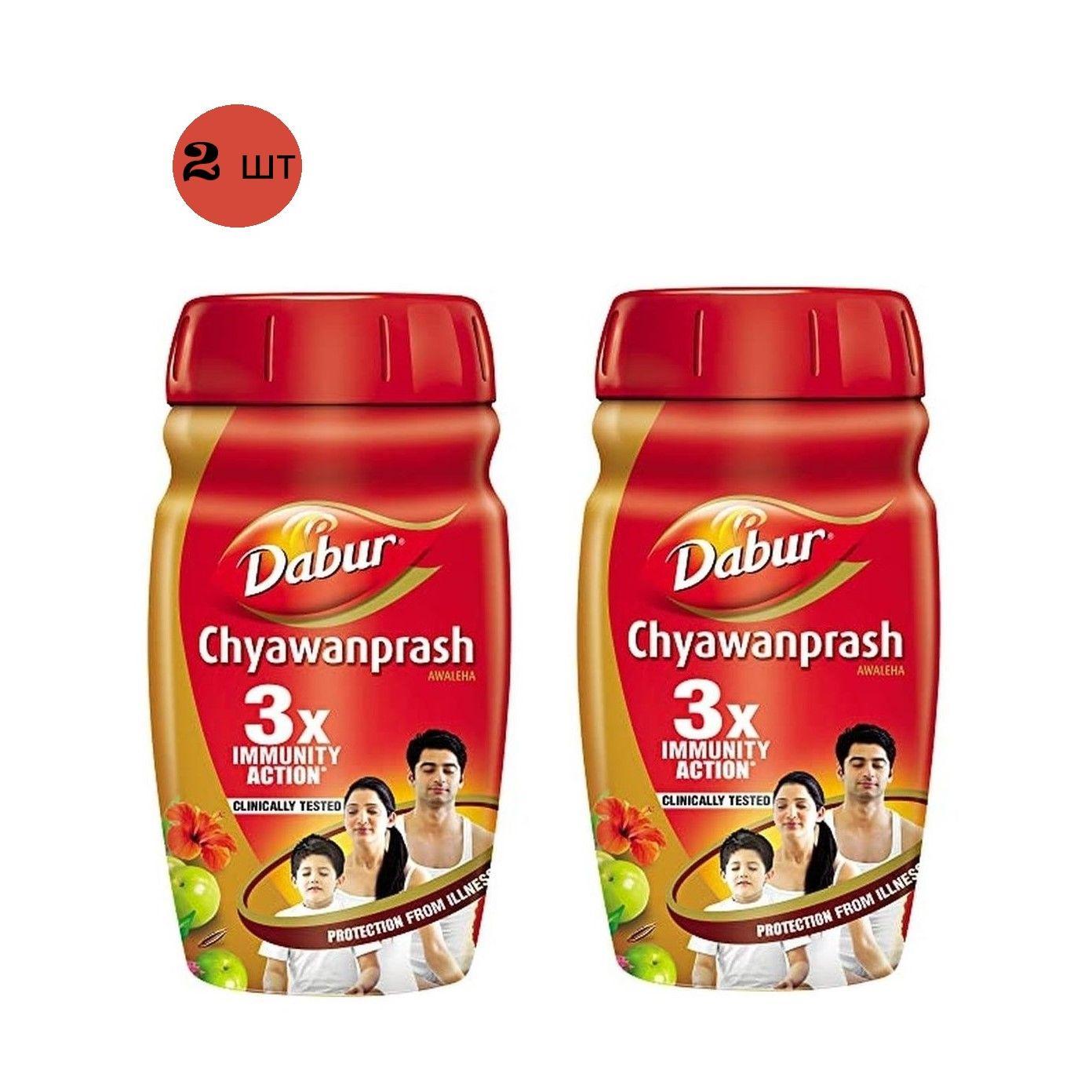 Dabur | Dabur Чаванпраш Тройной иммунитет / Дабур 500 г + 50 г в подарок - 2 шт