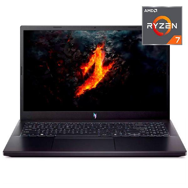 Acer Nitro V ANV15-41 Игровой ноутбук 15.6", AMD Ryzen 7 7735HS, RAM 16 ГБ, SSD, NVIDIA GeForce RTX 3050 (6 Гб), Без системы, (Nitro V ANV15-41), черный, Английская раскладка