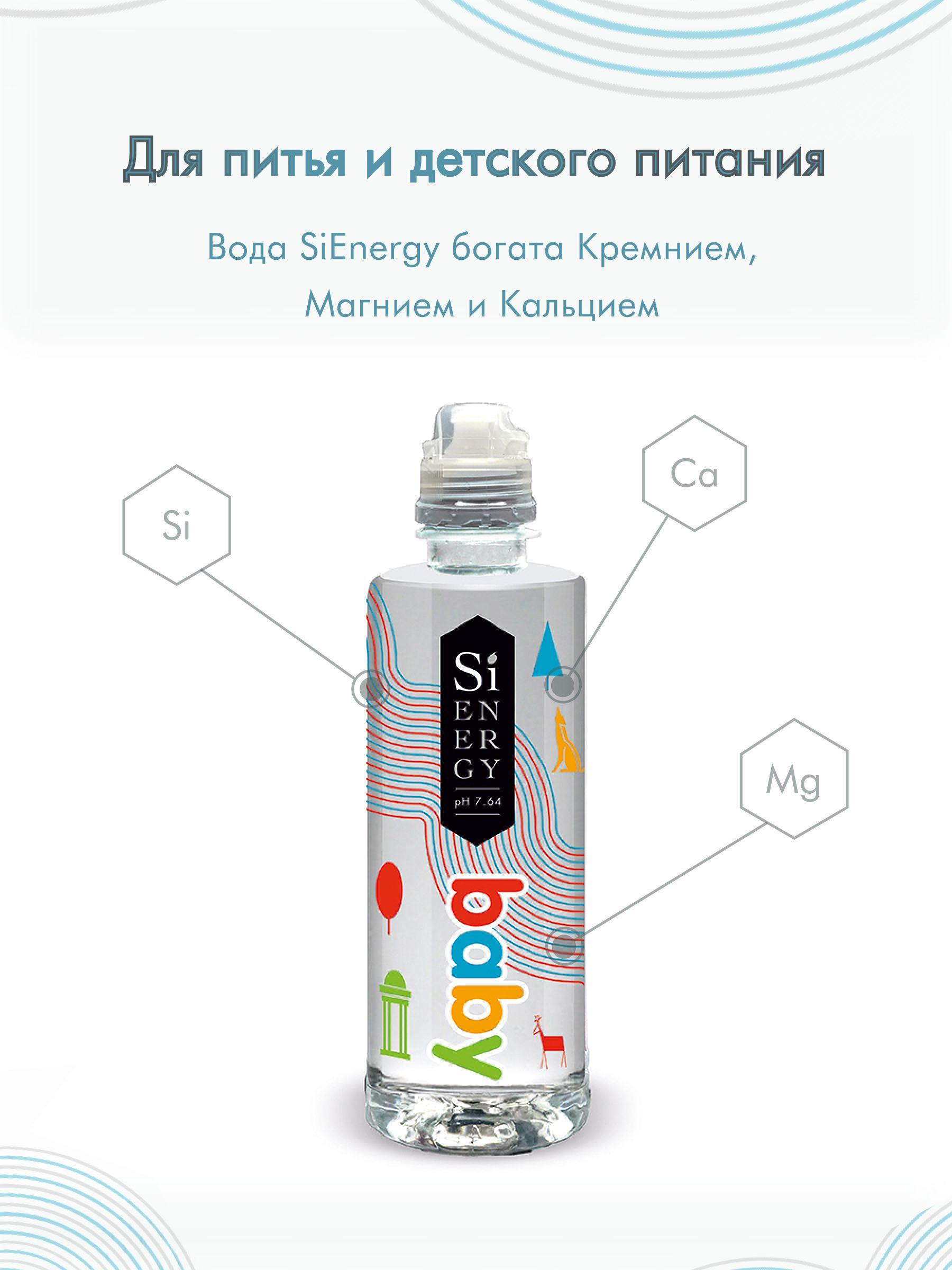 Вода детская, питьевая SiEnergy Baby 0+ Спорт, негазированная, родниковая 0,33 л x 12 шт