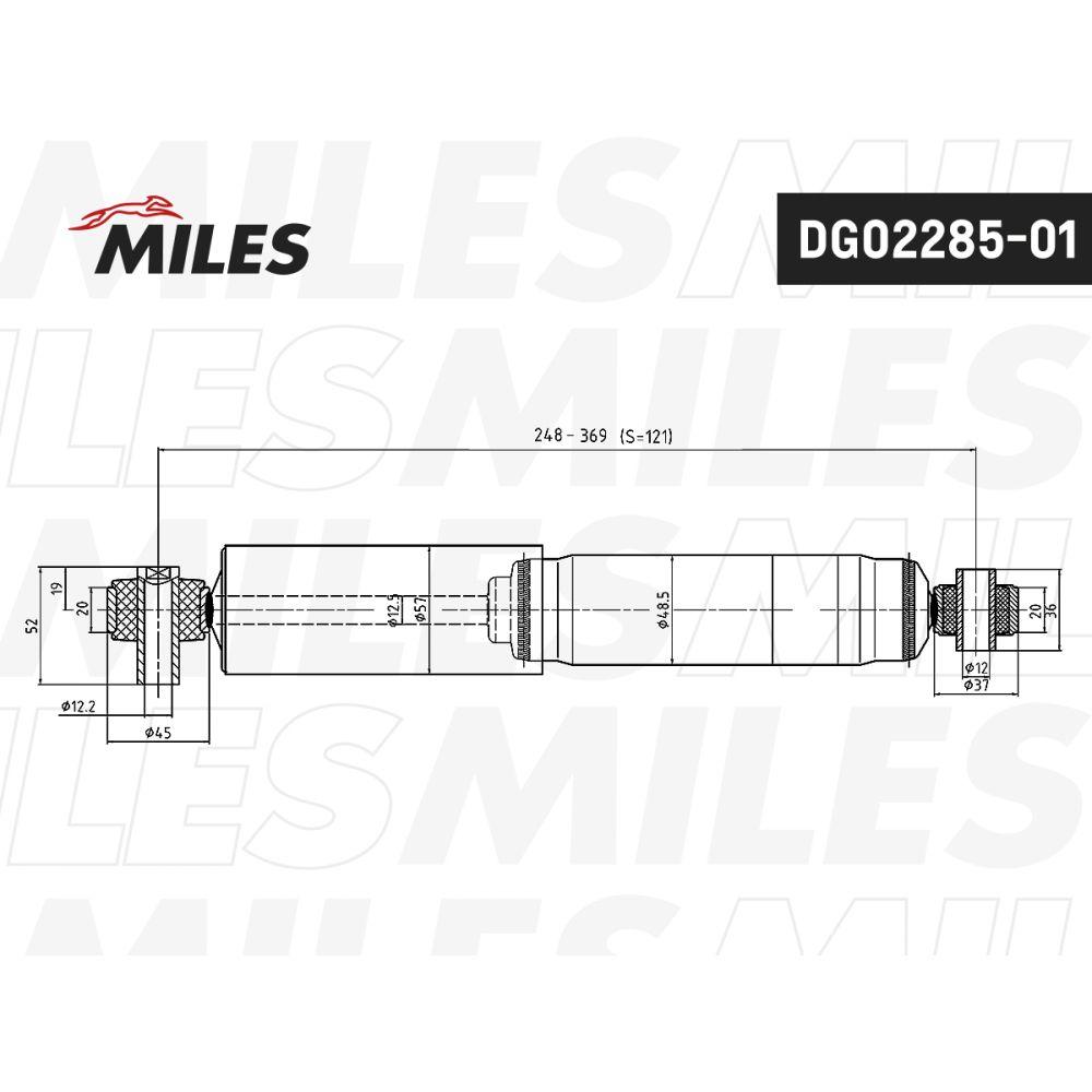 Амортизатор MILES DG0228501 KIA SOUL 1.6 CRDi 02/09-зад.газ. / KYB 349132 MILES DG0228501, oem 553002K100