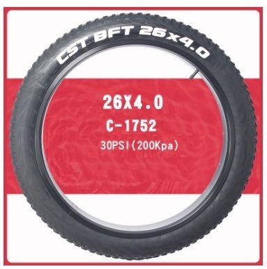 CST | Покрышка для фэтбайка 26"x4.0 CST C-1751, 30TPI черный, сталь