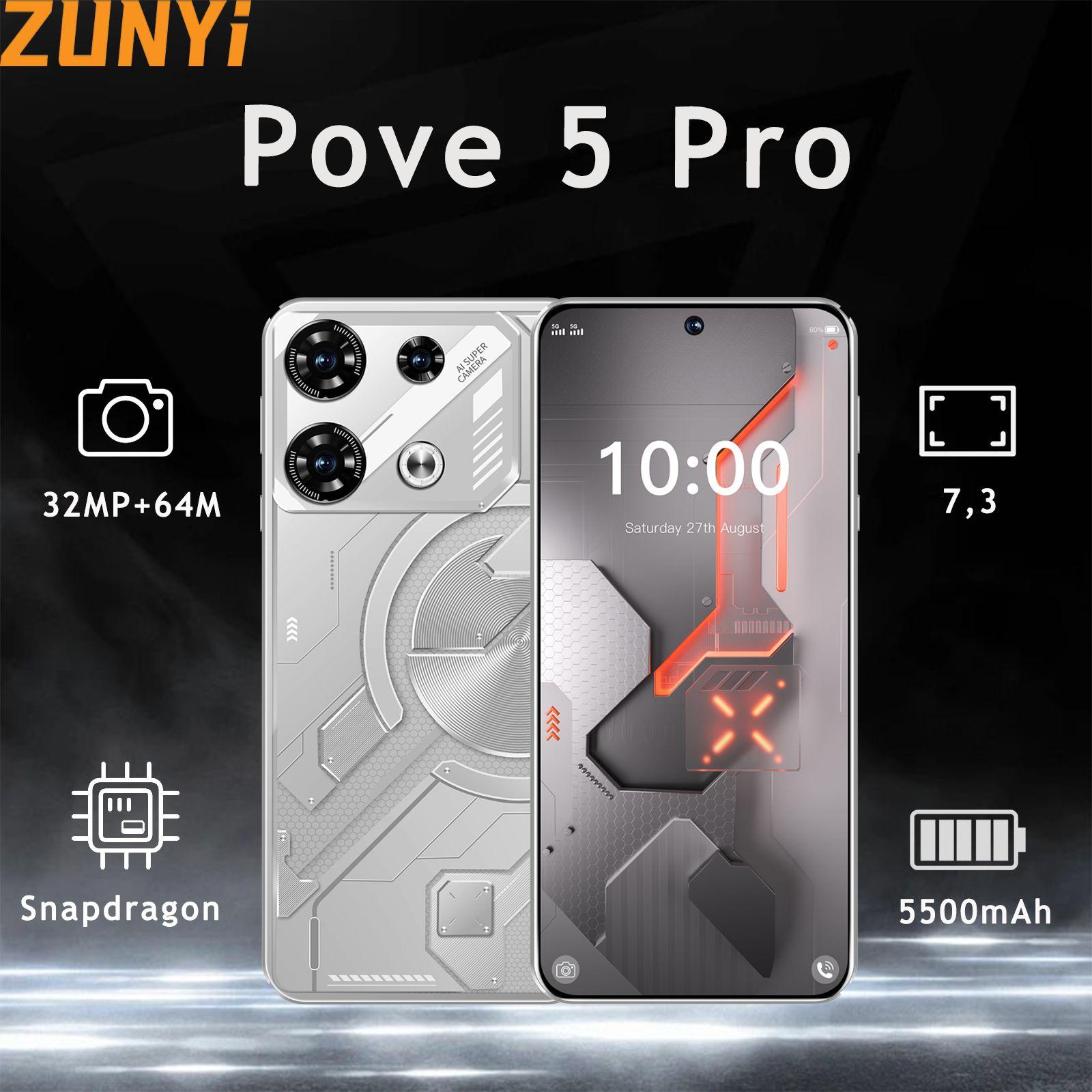 ZUNYI Смартфон ZKU46-Pove 5 Pro Ростест (EAC) 6/128 ГБ, серебристый