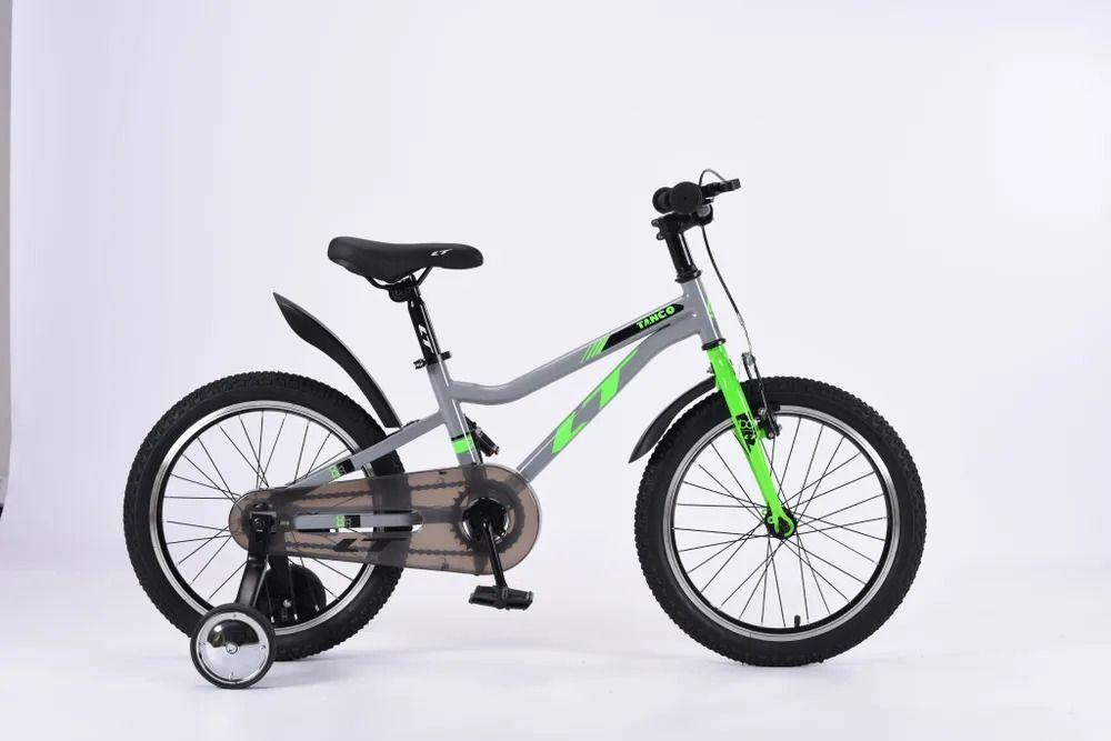 Велосипед 18" LTBIKE TANGO сталь 1-ск серый/зеленый