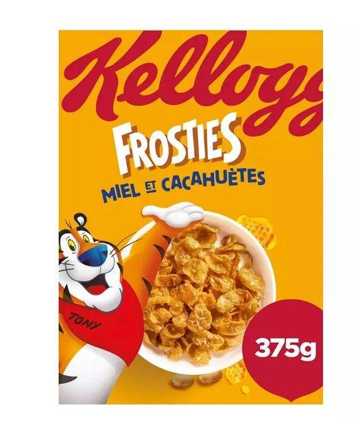 Готовый завтрак Kellogg's хлопья Frosties с медом и арахисом 375г, Франция