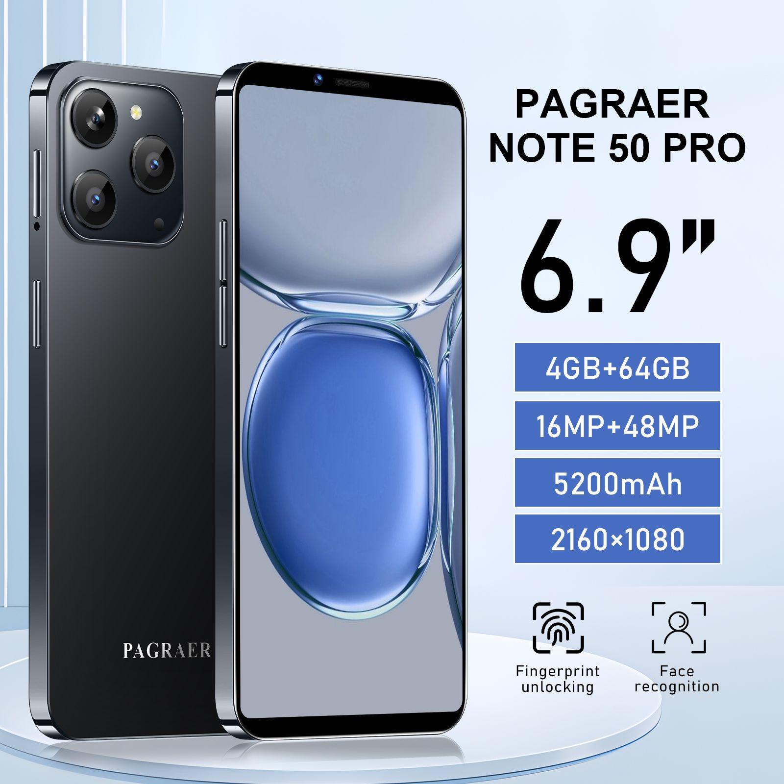 PAGRAER Смартфон Note50 Pro S1 EU 4/64 ГБ, черный