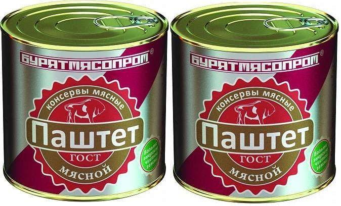 Паштет "Мясной" ГОСТ 250 г. Бурятмясопром - 2 шт