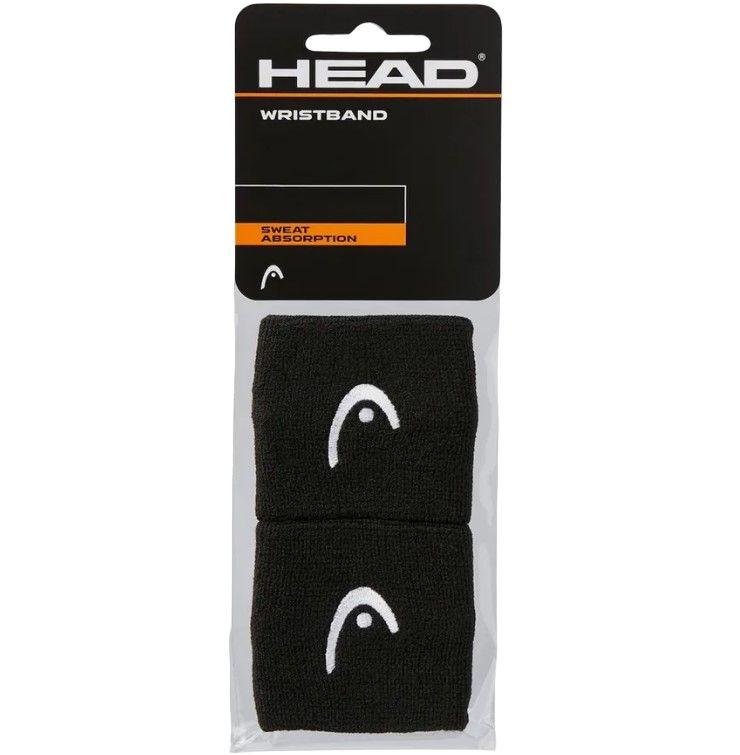 Напульсники HEAD 2,5 ширина 7см, пара, черный