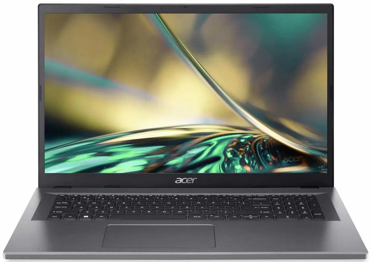 Acer Aspire 3 A317-55P 17.3" (1920x1080) IPS Ноутбук 17.3", Intel Alder Lake N100, RAM 8 ГБ, SSD 512 ГБ, Intel UHD Graphics, Без системы, (NX.KDKCD.007), серебристый, Русская раскладка