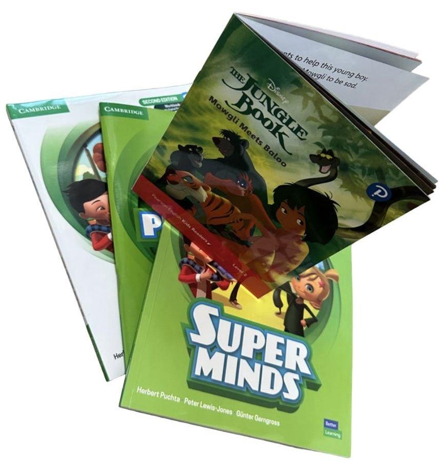 Комплект Super Minds 2+ Super Practice 2 (second edition) РИДЕР ДИСНЕЙ Students book with DVD+ WorkBook Herbert Puchta