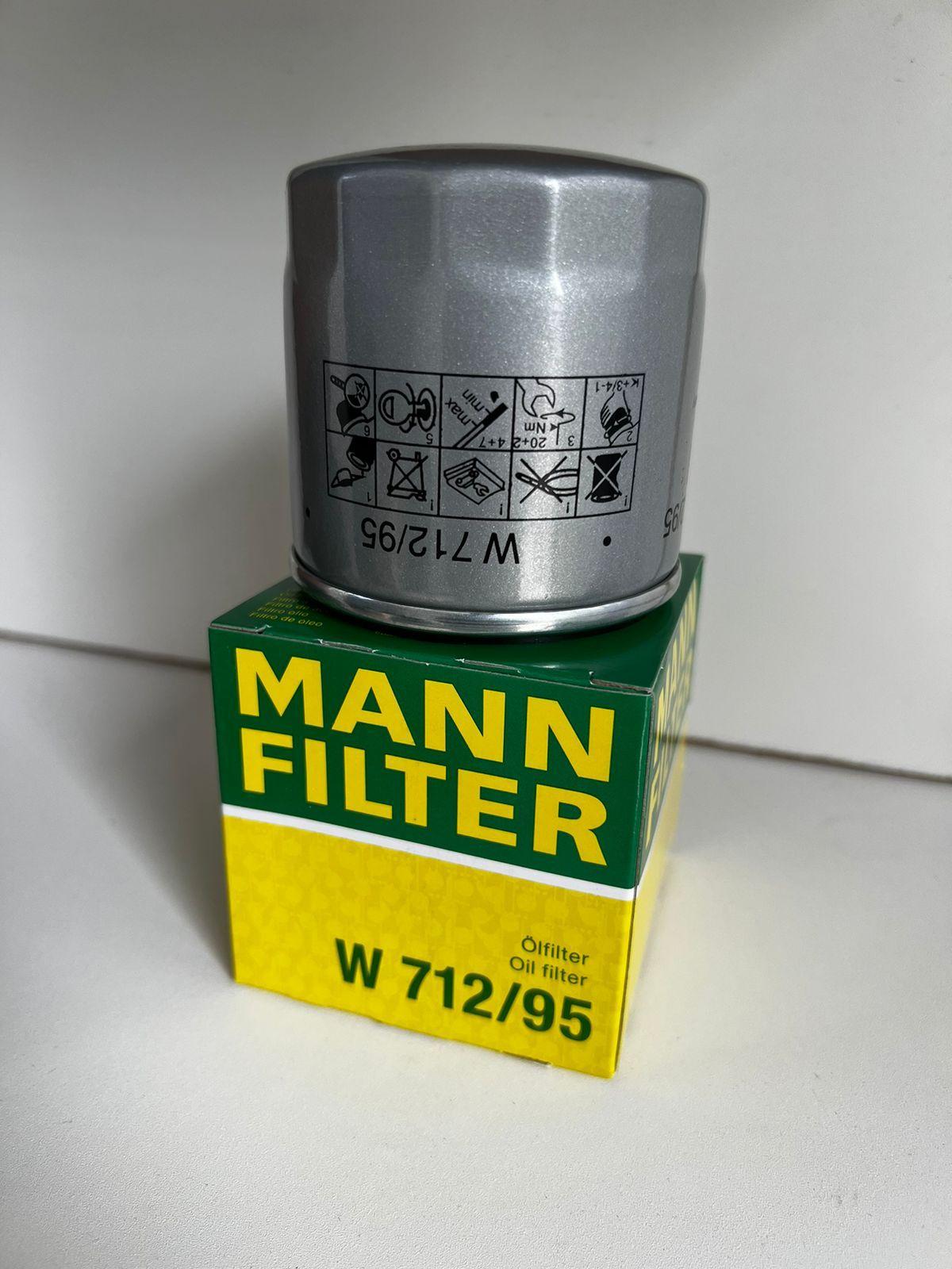 MANN FILTER Фильтр масляный арт. W712/95, 1 шт.