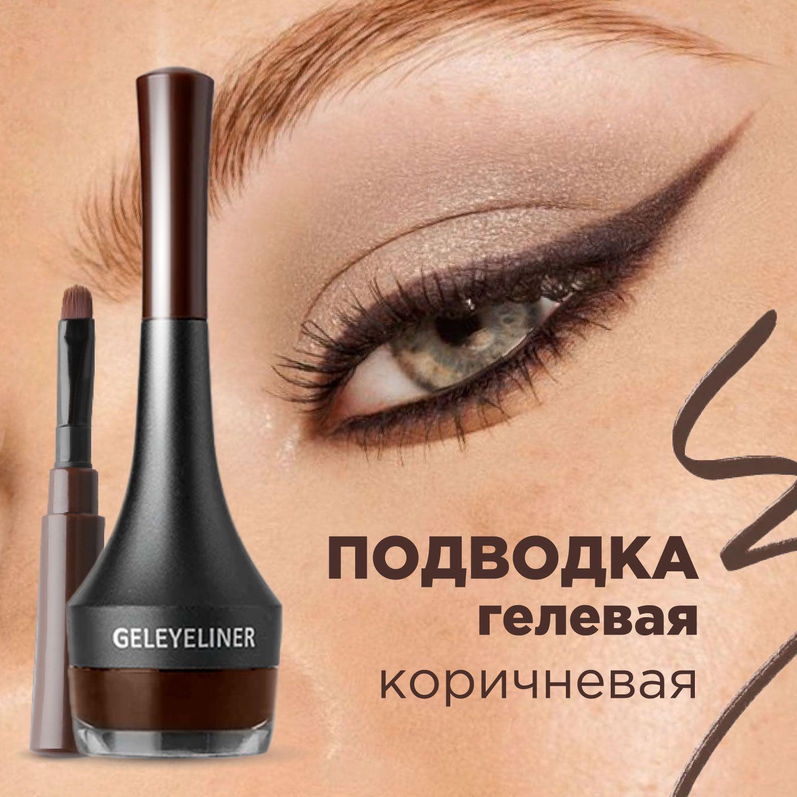 Гелевая подводка для глаз коричневая Professional Gel Eyeliener, 02 Brown