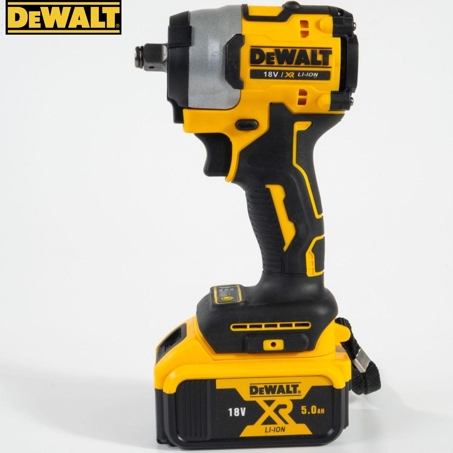 Dewalt, гайковерт аккумуляторный ударный, DCF921, от аккумулятора, 18 В, 406 Нм, 2 акб