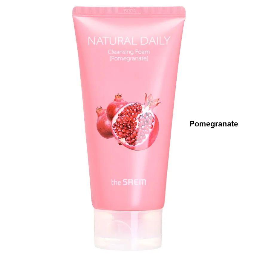 the SAEM Natural Daily Cleansing Foam Pomegranate Пенка для умывания с экстрактом граната, 150 мл.