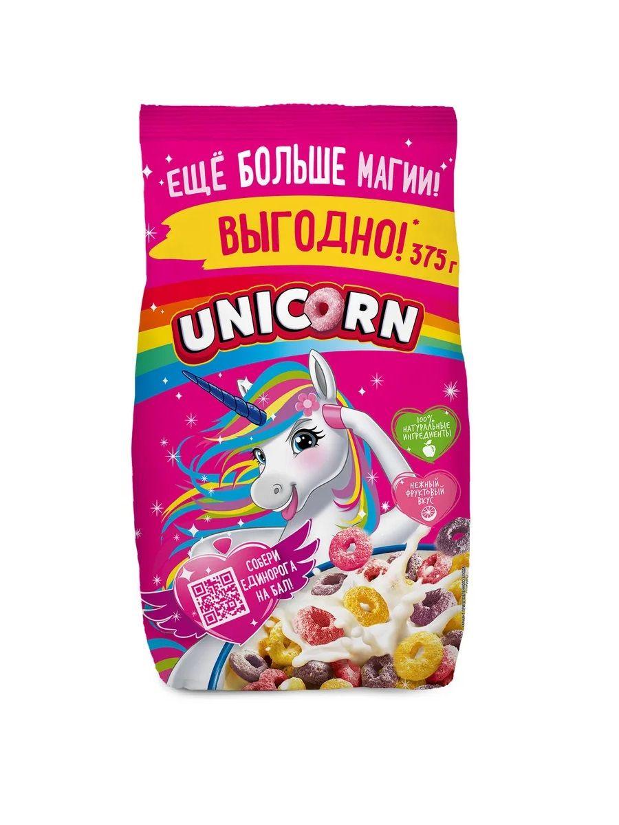 Готовый завтрак Unicorn Радужные колечки, 375 г