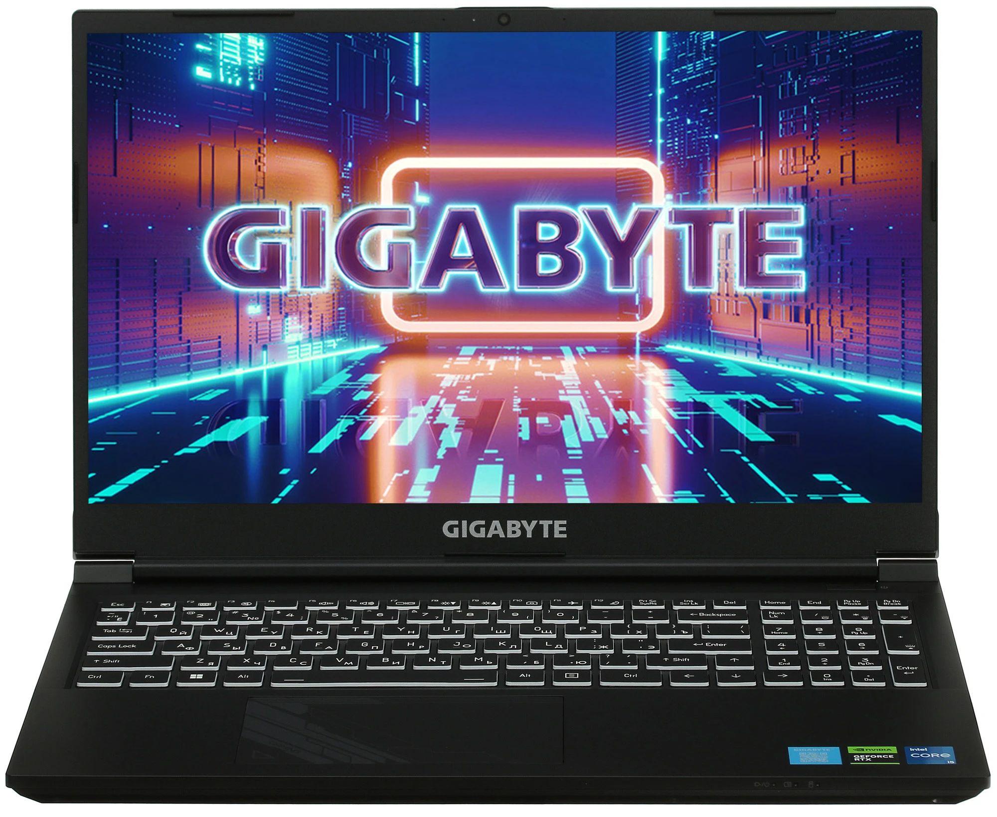 Gigabyte G5 MF Игровой ноутбук 15.6", Intel Core i5-12500H, RAM 16 ГБ, SSD 512 ГБ, NVIDIA GeForce RTX 4050 для ноутбуков (6 Гб), Windows Home, черный, Русская раскладка