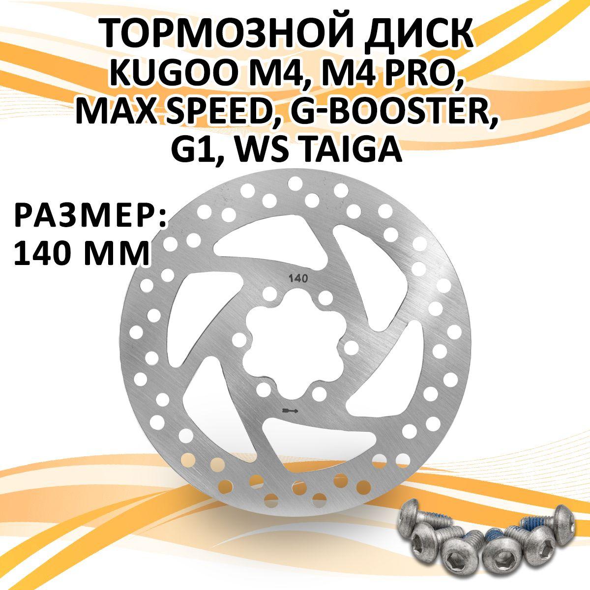 Тормозной диск 140мм для электросамоката Kugoo M4, M4 PRO, Max Speed, G-Booster, G1, WS Taiga