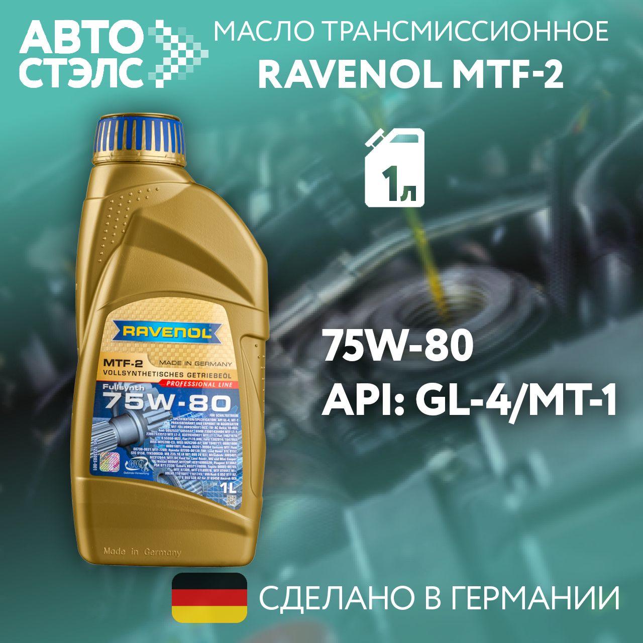 Трансмиссионное масло RAVENOL MTF-2 75W-80 GL-4 синт. 1л (4014835719712)