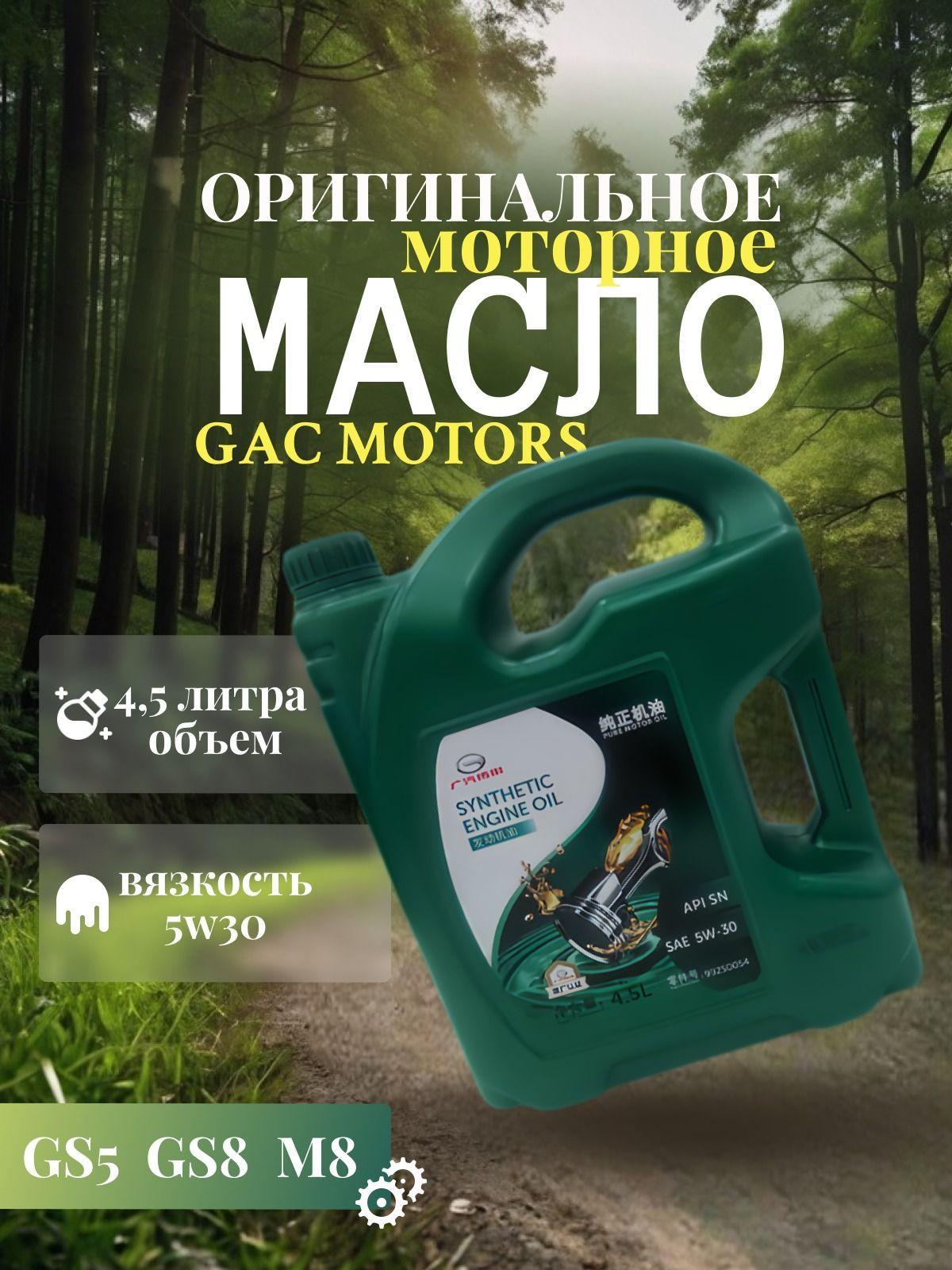 GAC MOTOR 5W-30 Масло моторное, Синтетическое, 4.5 л