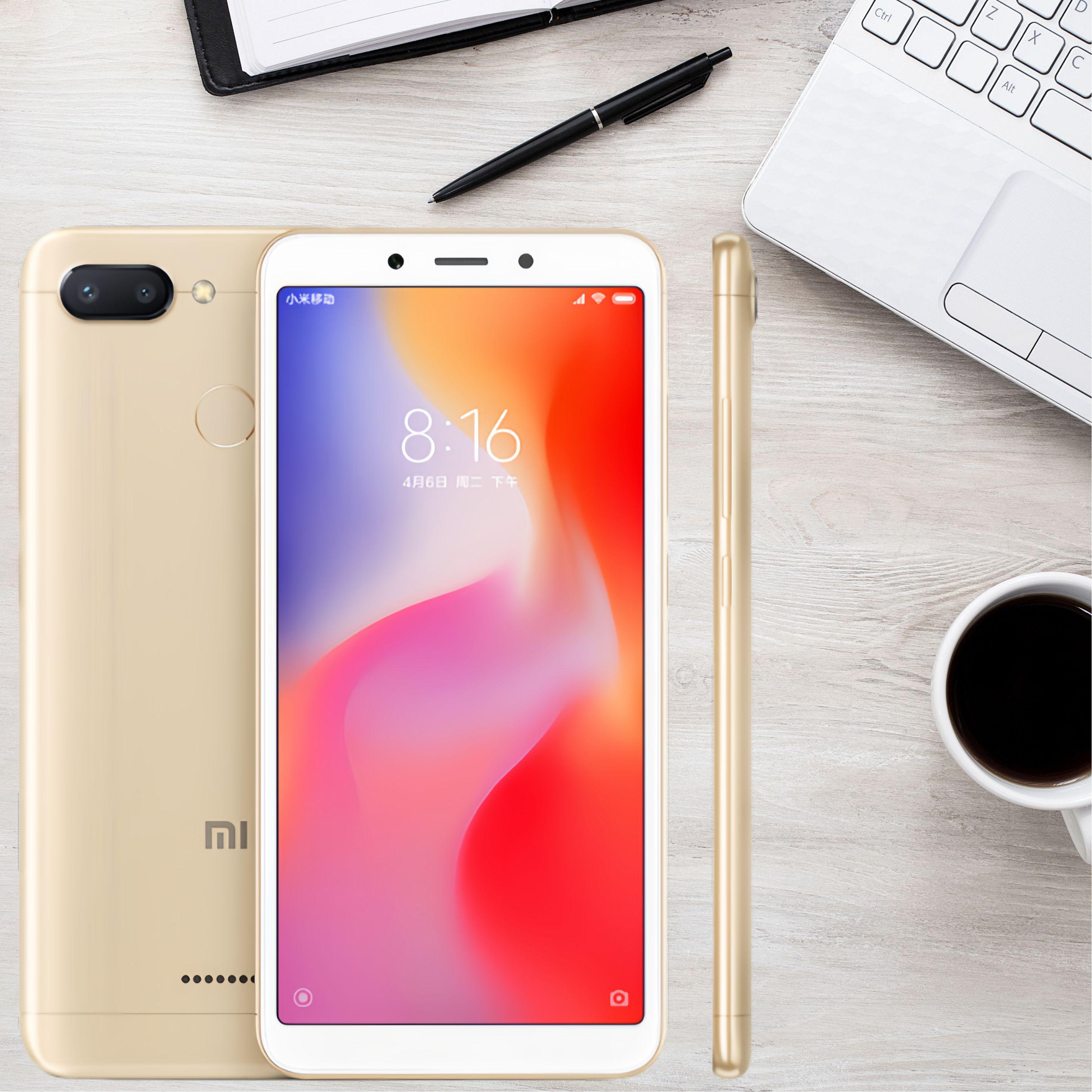 Redmi Смартфон 6 Global 4/64 ГБ, золотой