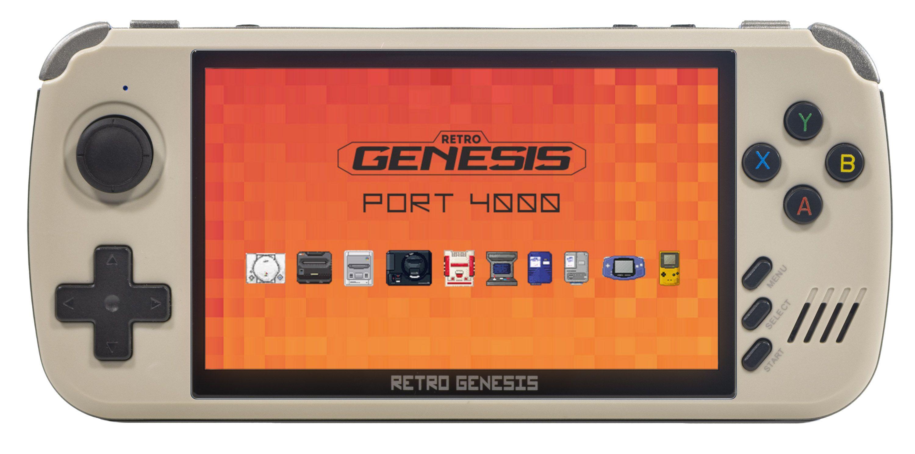 Портативная игровая приставка Retro Genesis Port 4000 (античный белый, 10 эмуляторов, вкл. PS1, 10000+игр, 4.3 экран IPS, SD-карта, сохранения)