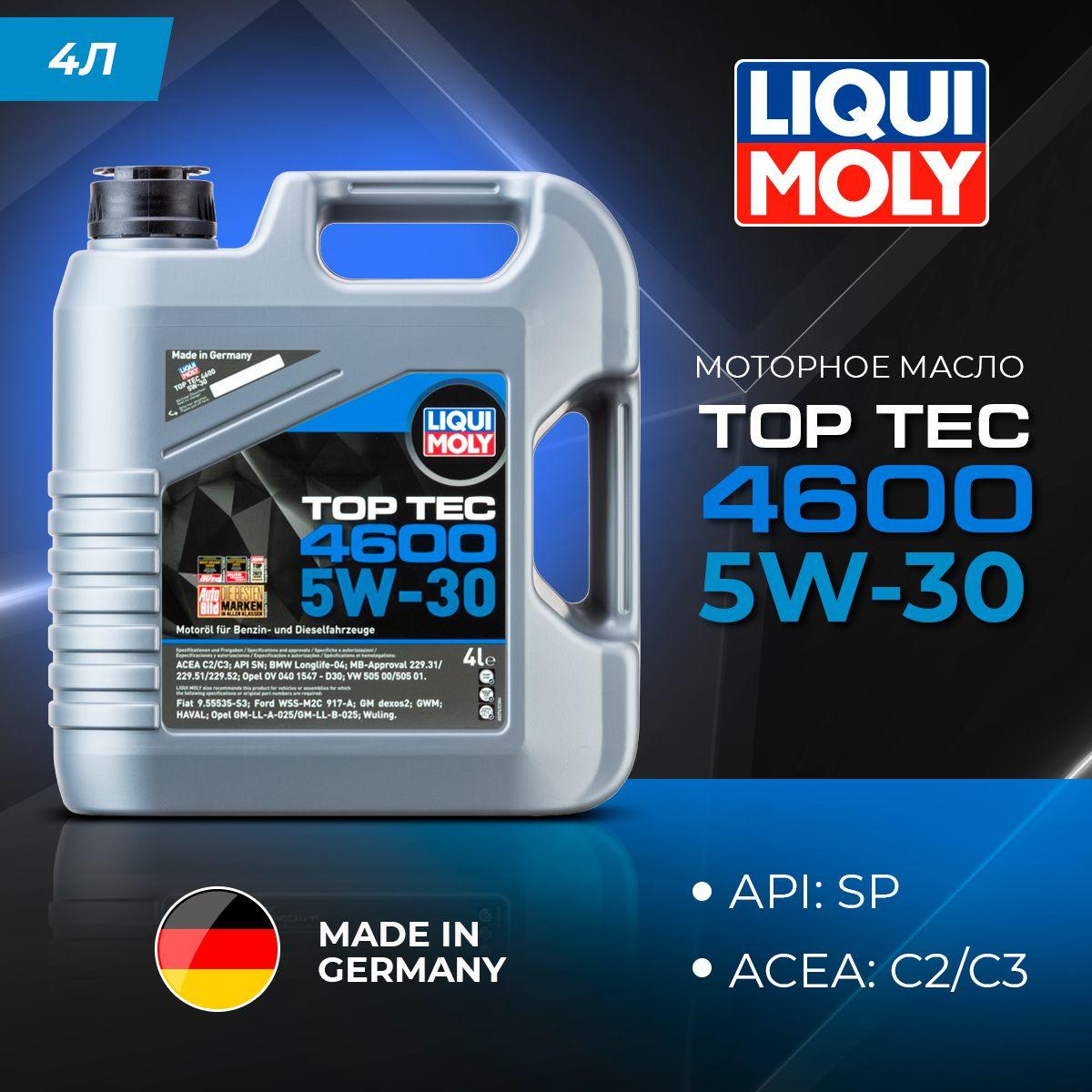 Liqui Moly TOP TEC 4600 5W-30 Масло моторное, Синтетическое, 4 л