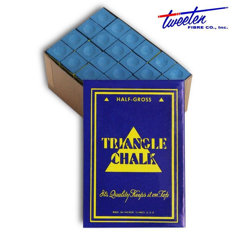 Мел для бильярда Triangle Tweeten Blue, синий, 72 шт.