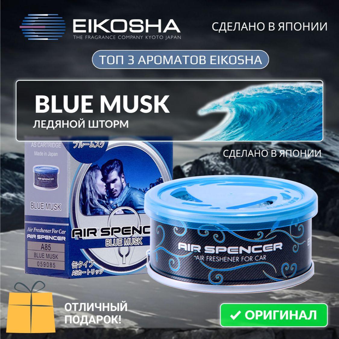 Eikosha ароматизатор для машины и дома меловой Spirit Refill BLUE MUSK - ЛЕДЯНОЙ ШТОРМ, автомобильный парфюм, арт. a-85