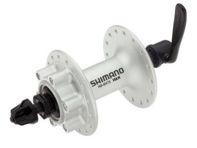 Втулка передняя SHIMANO HB-M475 ALIVIO, 32Н, под диск (6 болтов), OLD:100мм, ось:108мм, серебристая, б/уп.