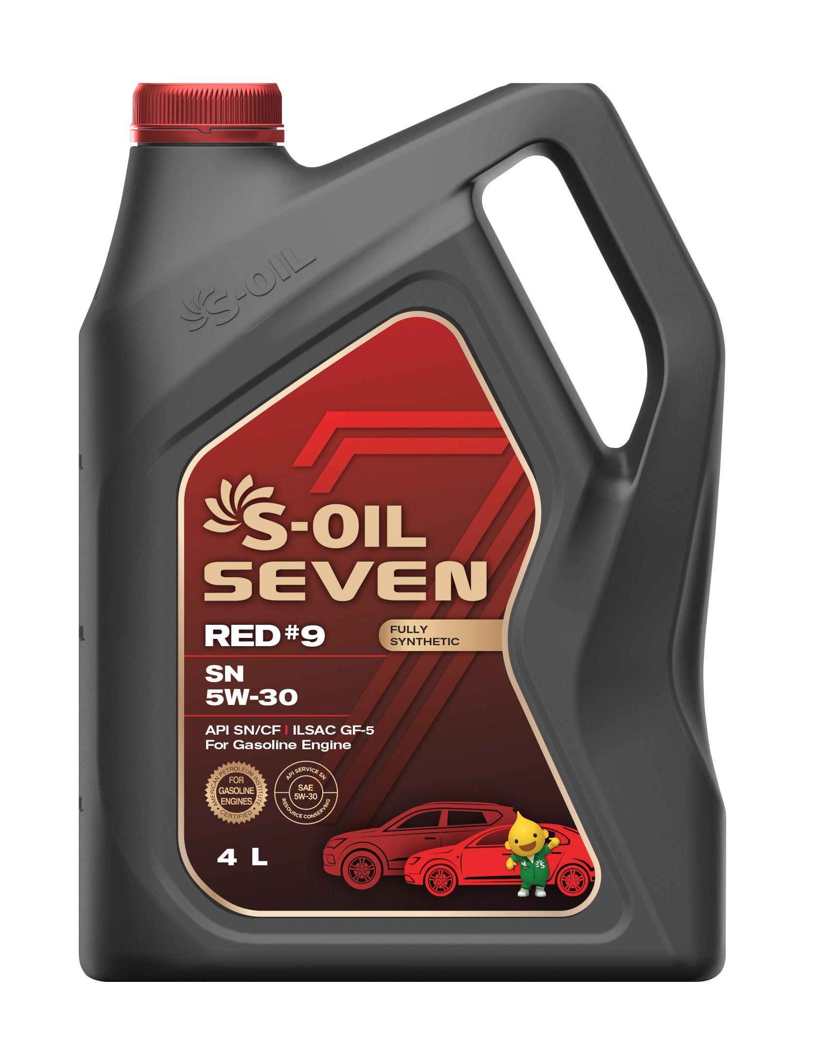 S-OIL SEVEN RED#9 SN/CF GF-5 5W-30 Масло моторное, Синтетическое, 4 л