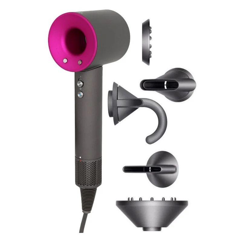 Фен HD08 Supersonic Hair Dryer, цвет фуксия, Малайзия c 5 насадками для dyson