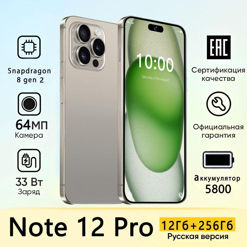 ZUNYI Смартфон Note 12 Pro Ростест (EAC) 12/256 ГБ, серебристый